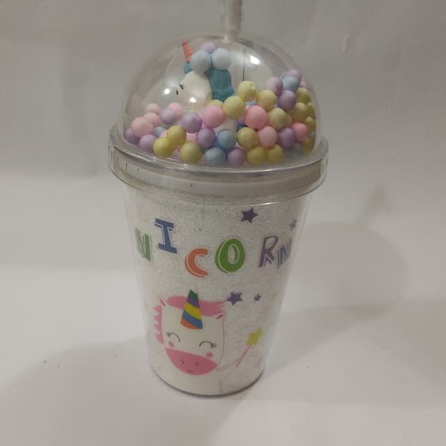 Confetti Unicorn Sipper Glass